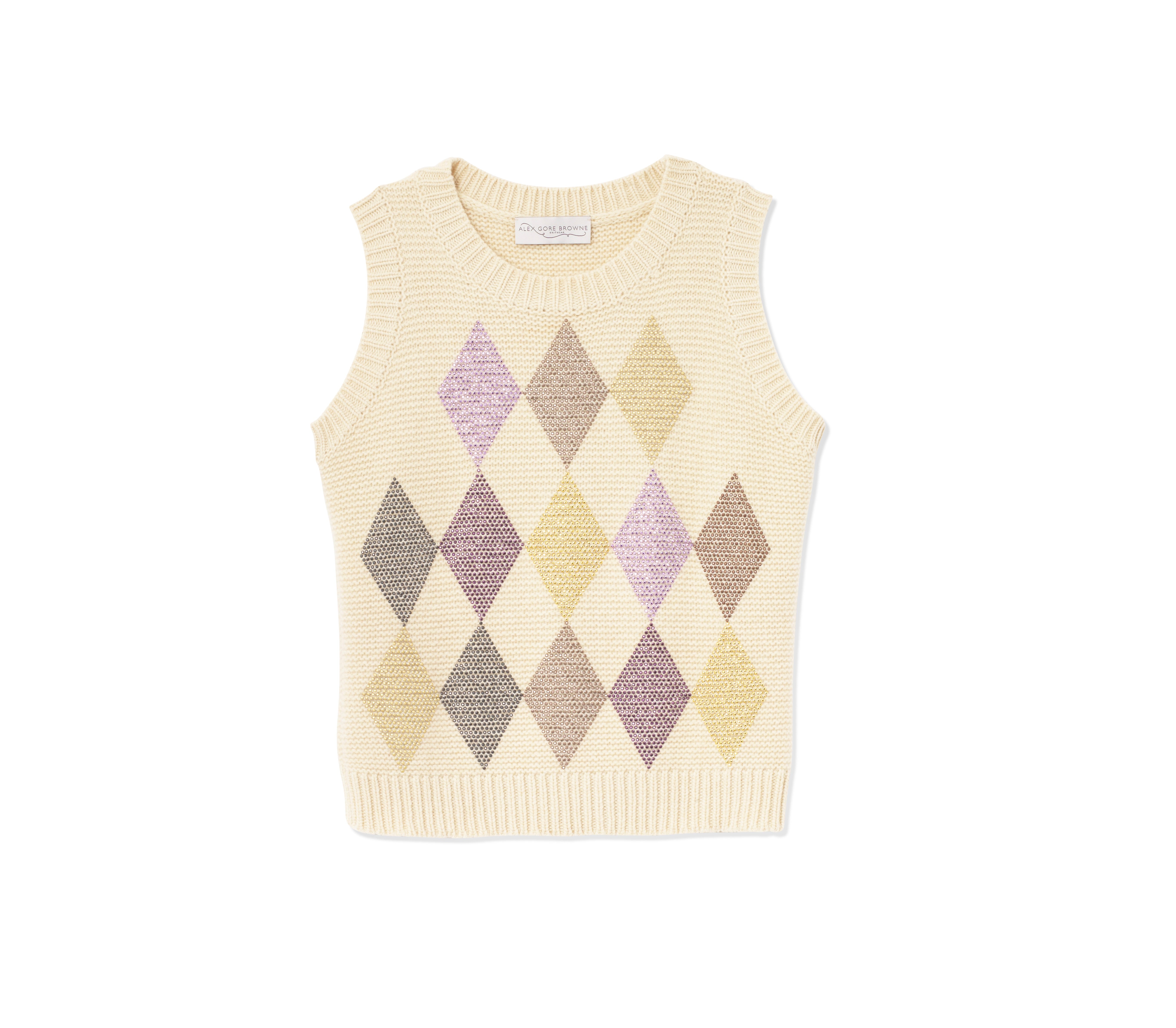 Harlequin Tank - Cream