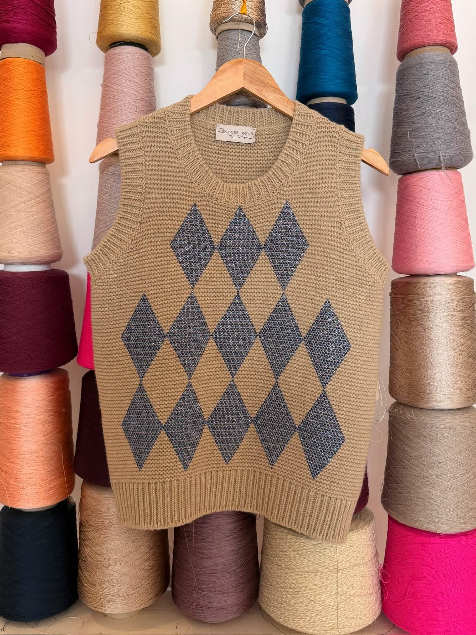 Harlequin Tank - Beige