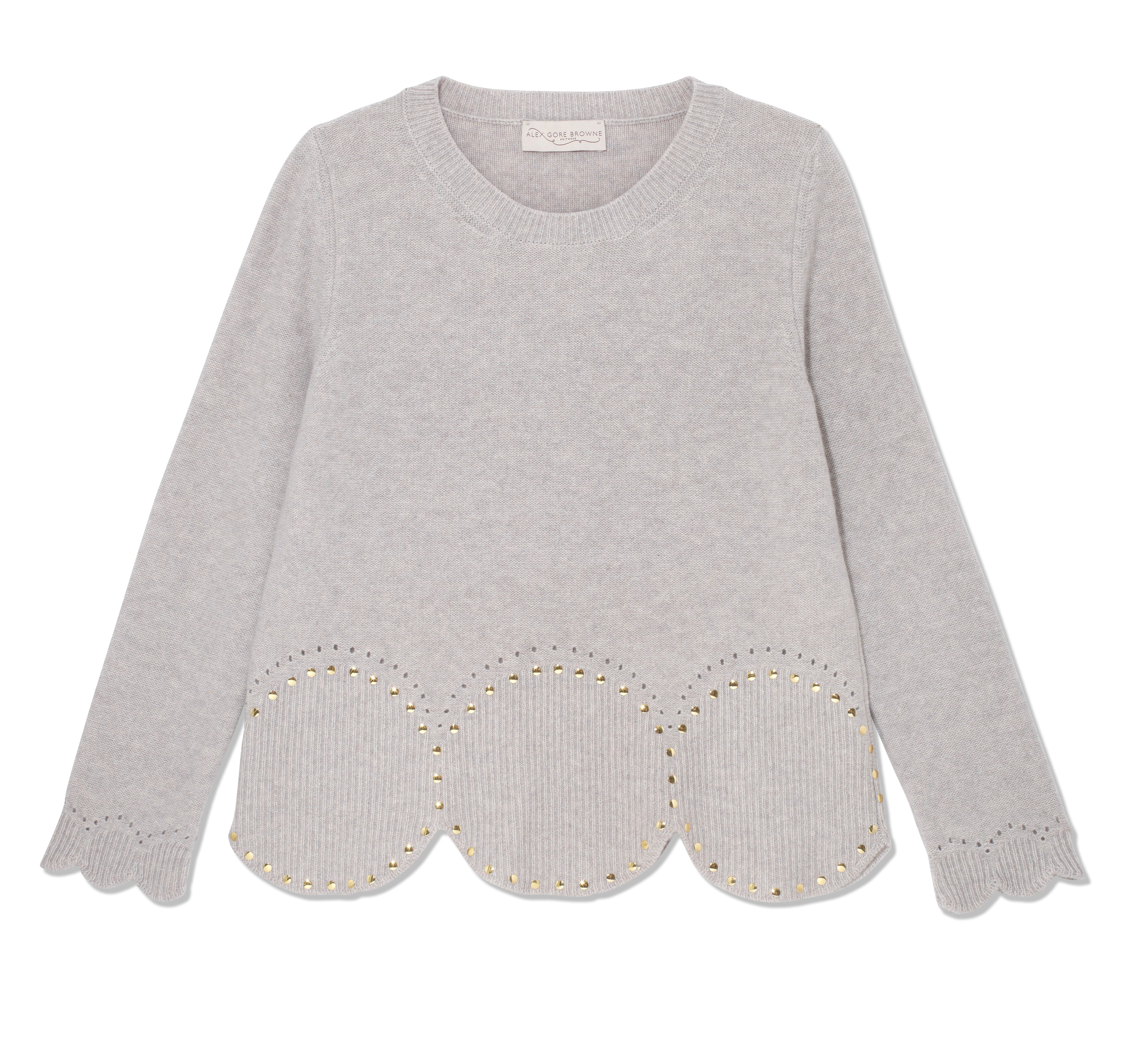 Circle Stud Sweater - Pebble