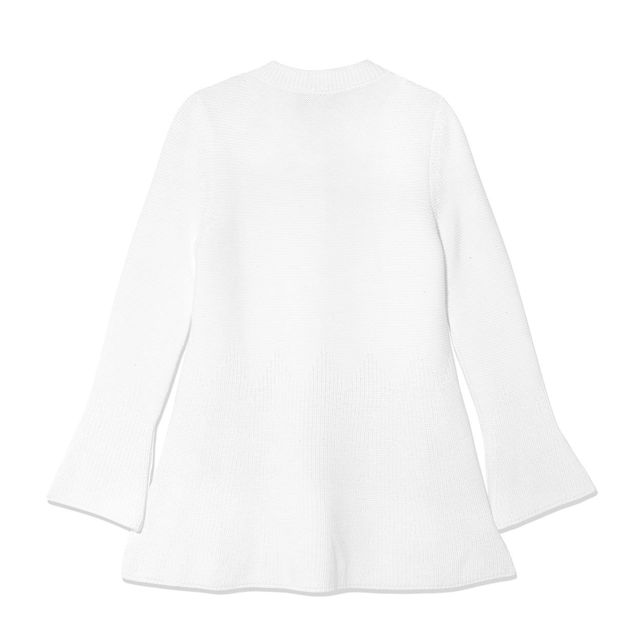 Cotton Teddy Heart Button Jacket - White