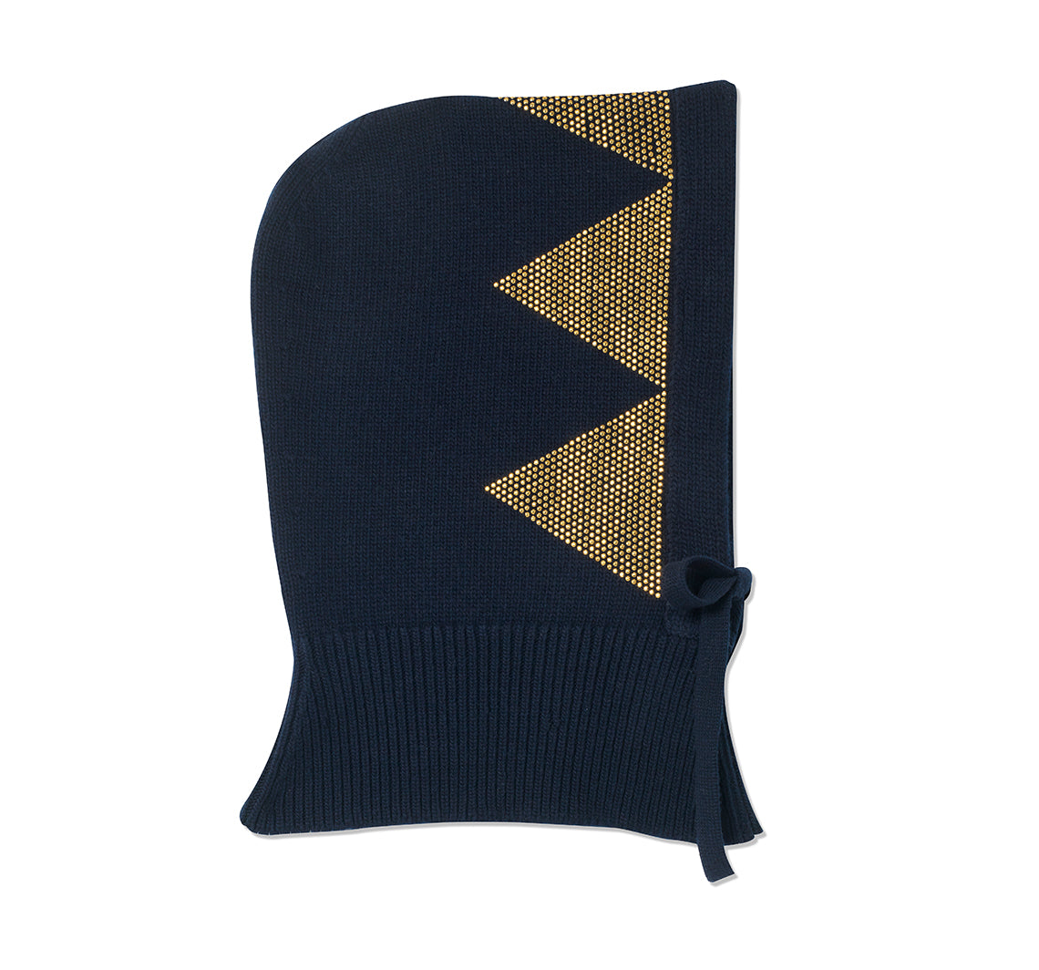 Zig Zag Hood - Navy/Gold