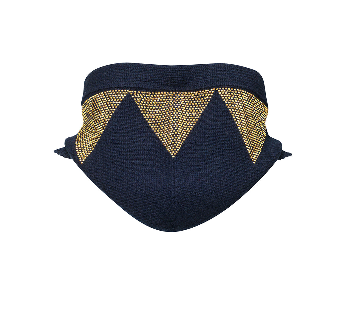 Zig Zag Hood - Navy/Gold