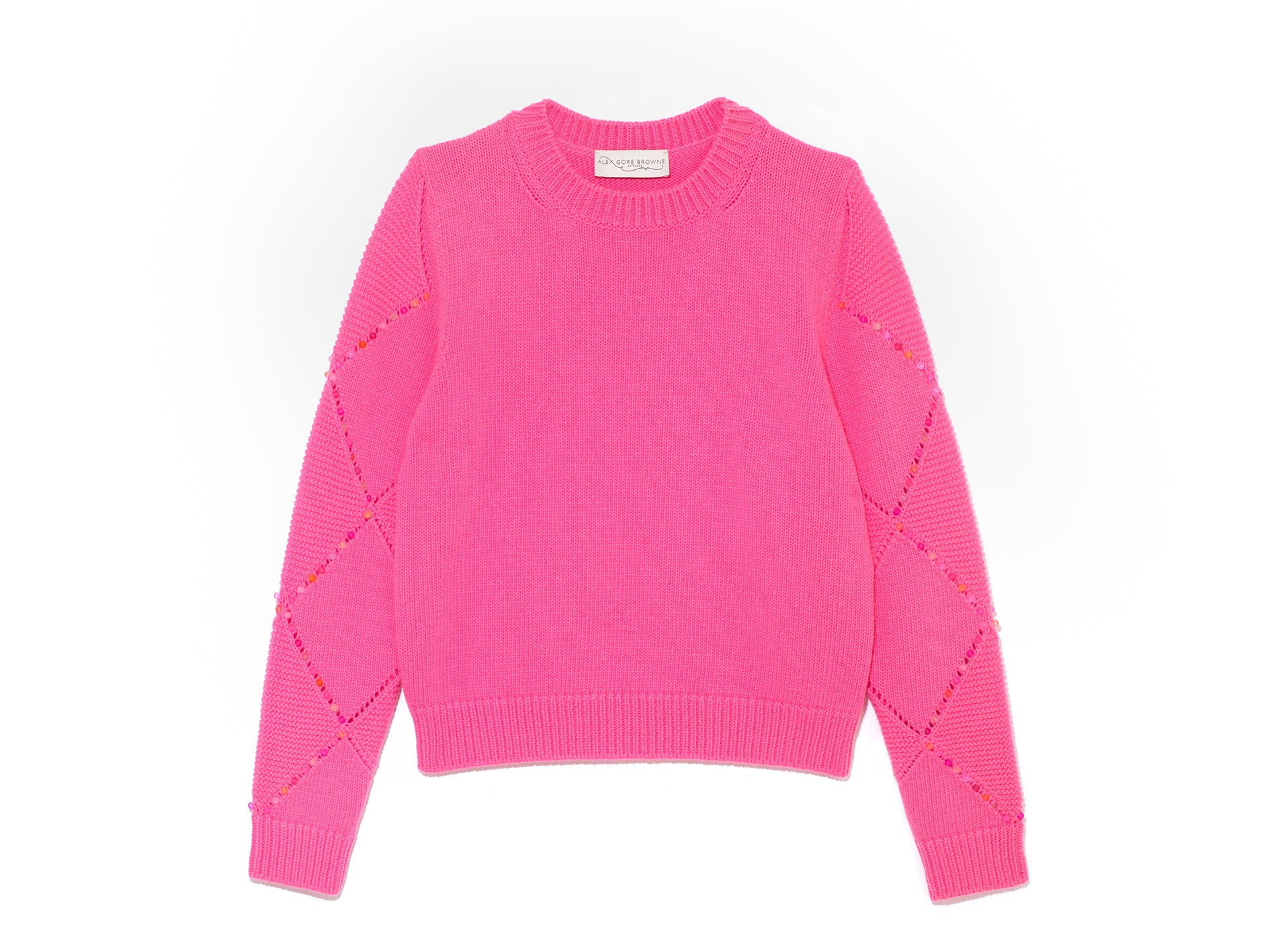 Harlequin Multi Beaded Sweater - Pink