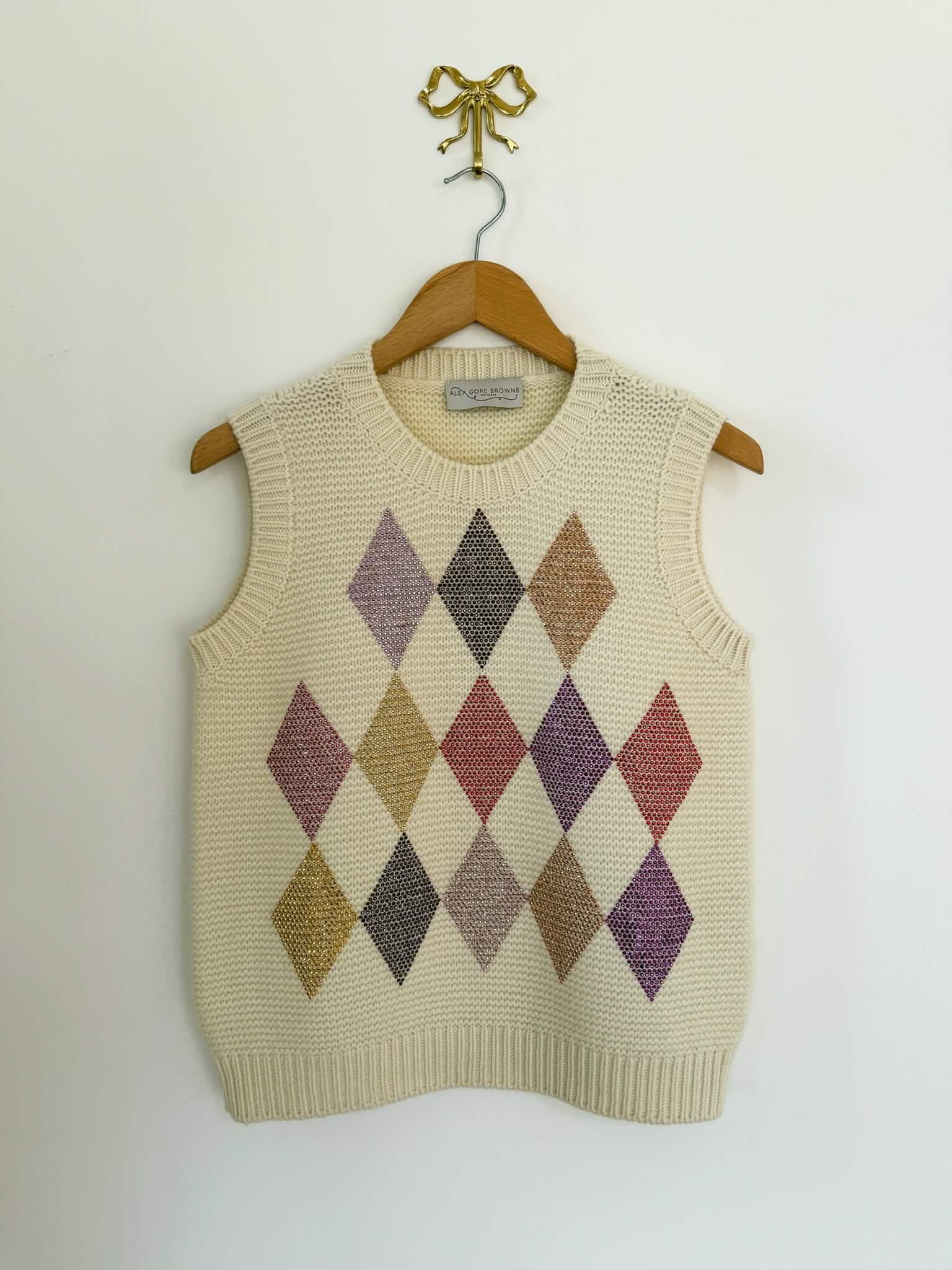 Harlequin Tank - Cream