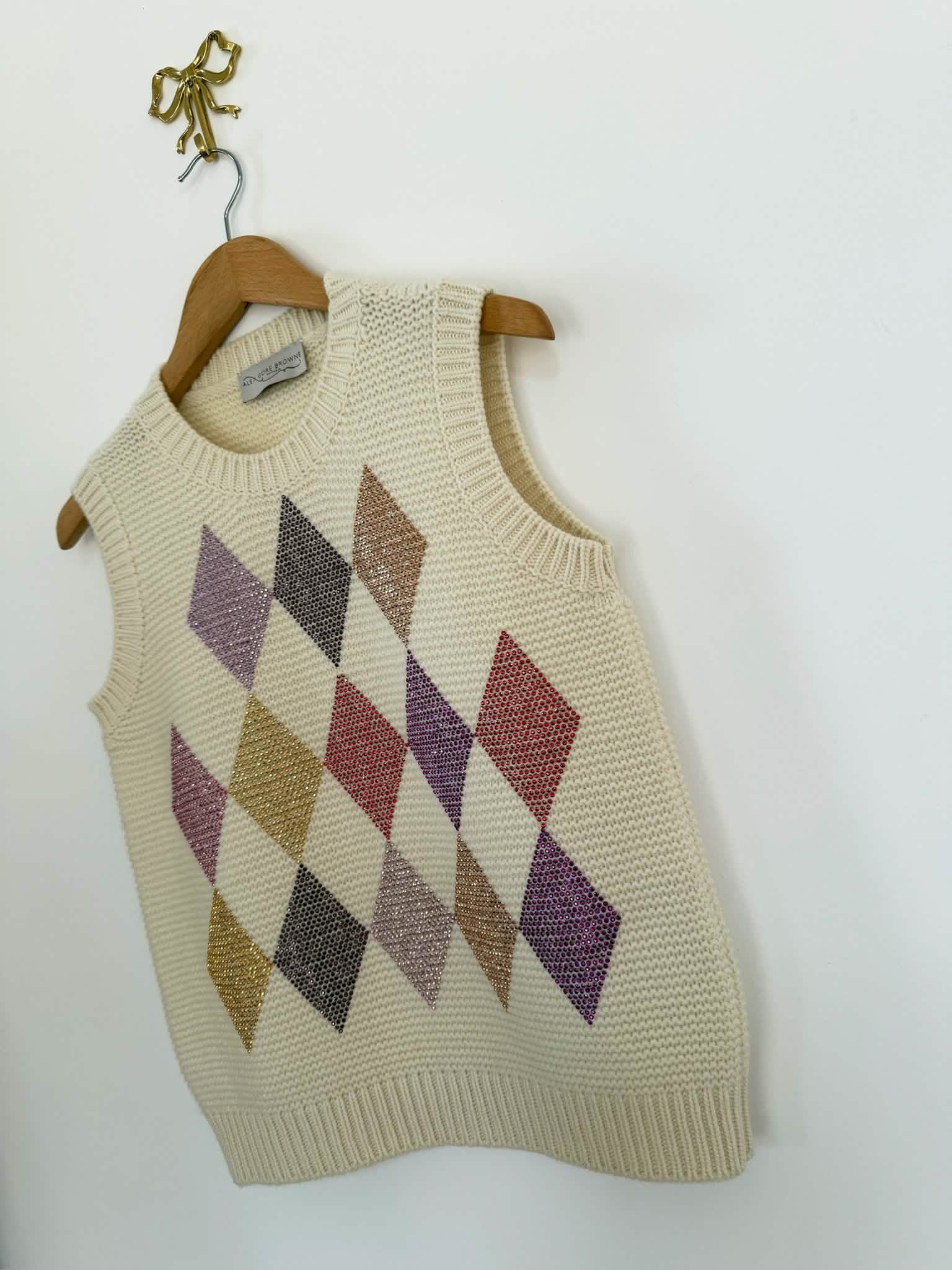 Harlequin Tank - Cream