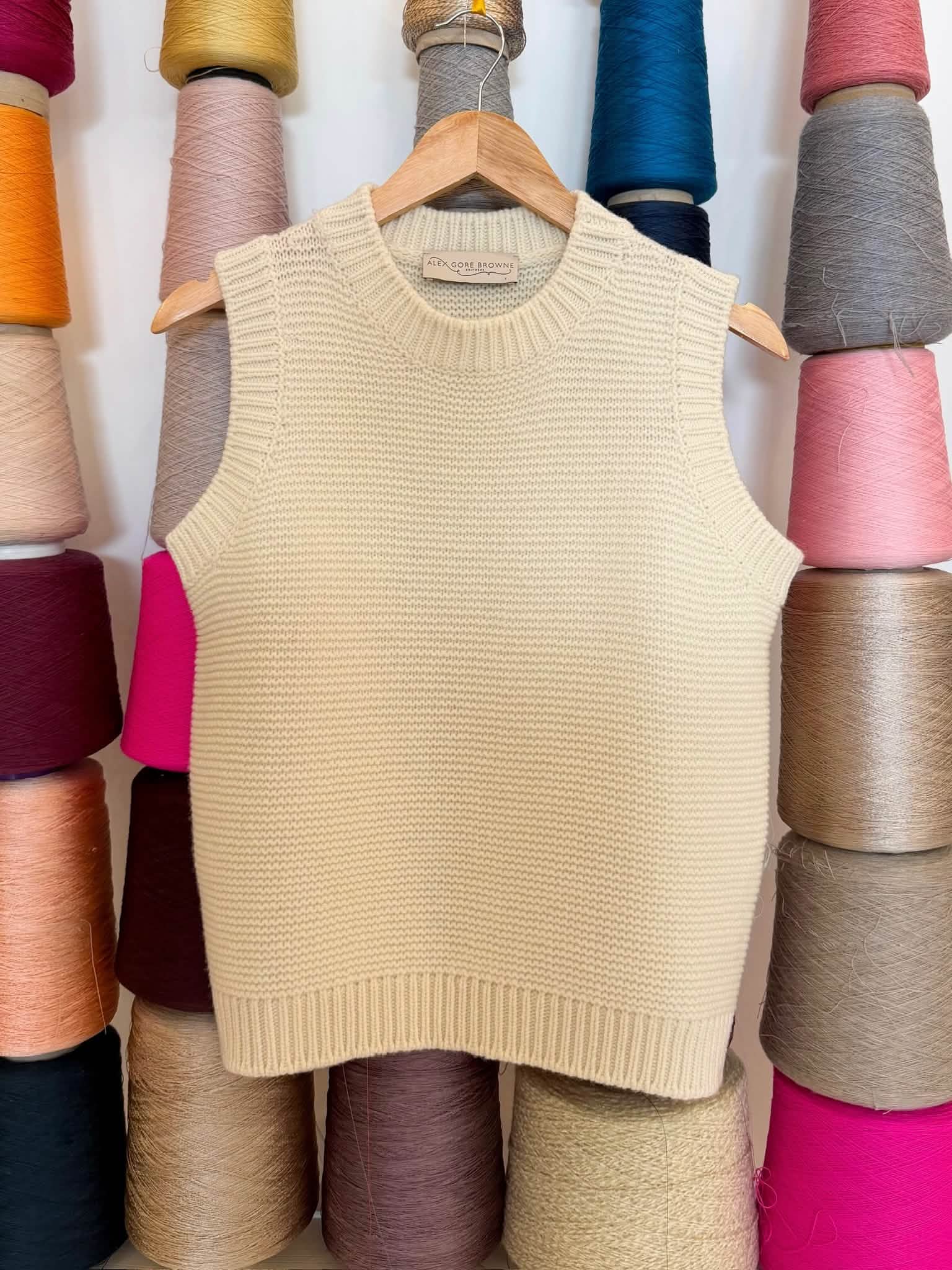 Harlequin Tank - Cream