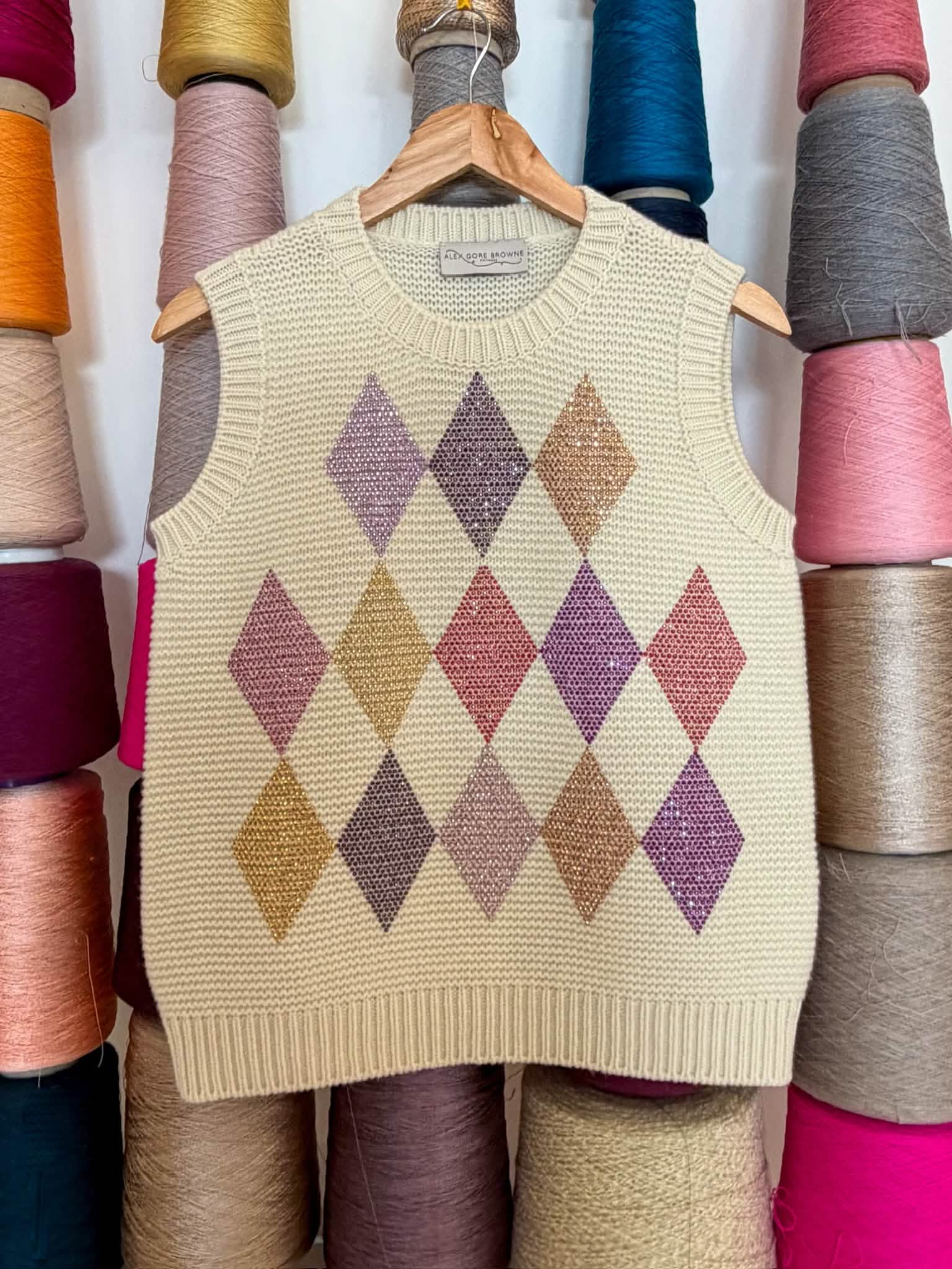 Harlequin Tank - Cream