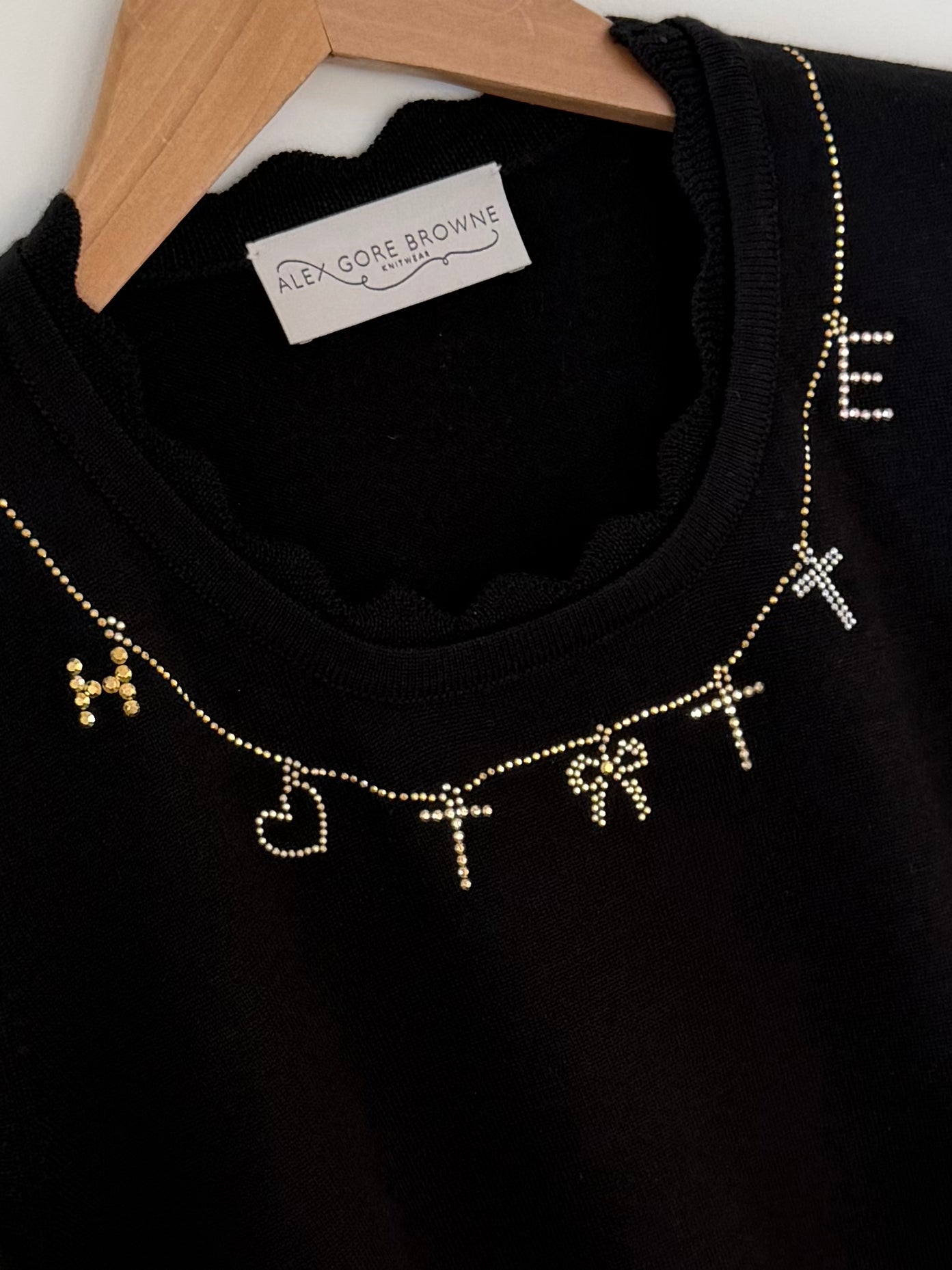 Customisable Charm sweater - black