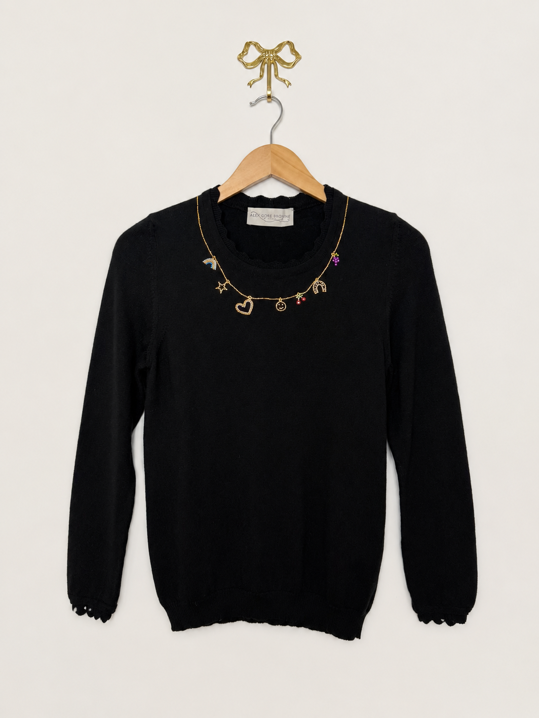 Customisable Charm sweater - Black