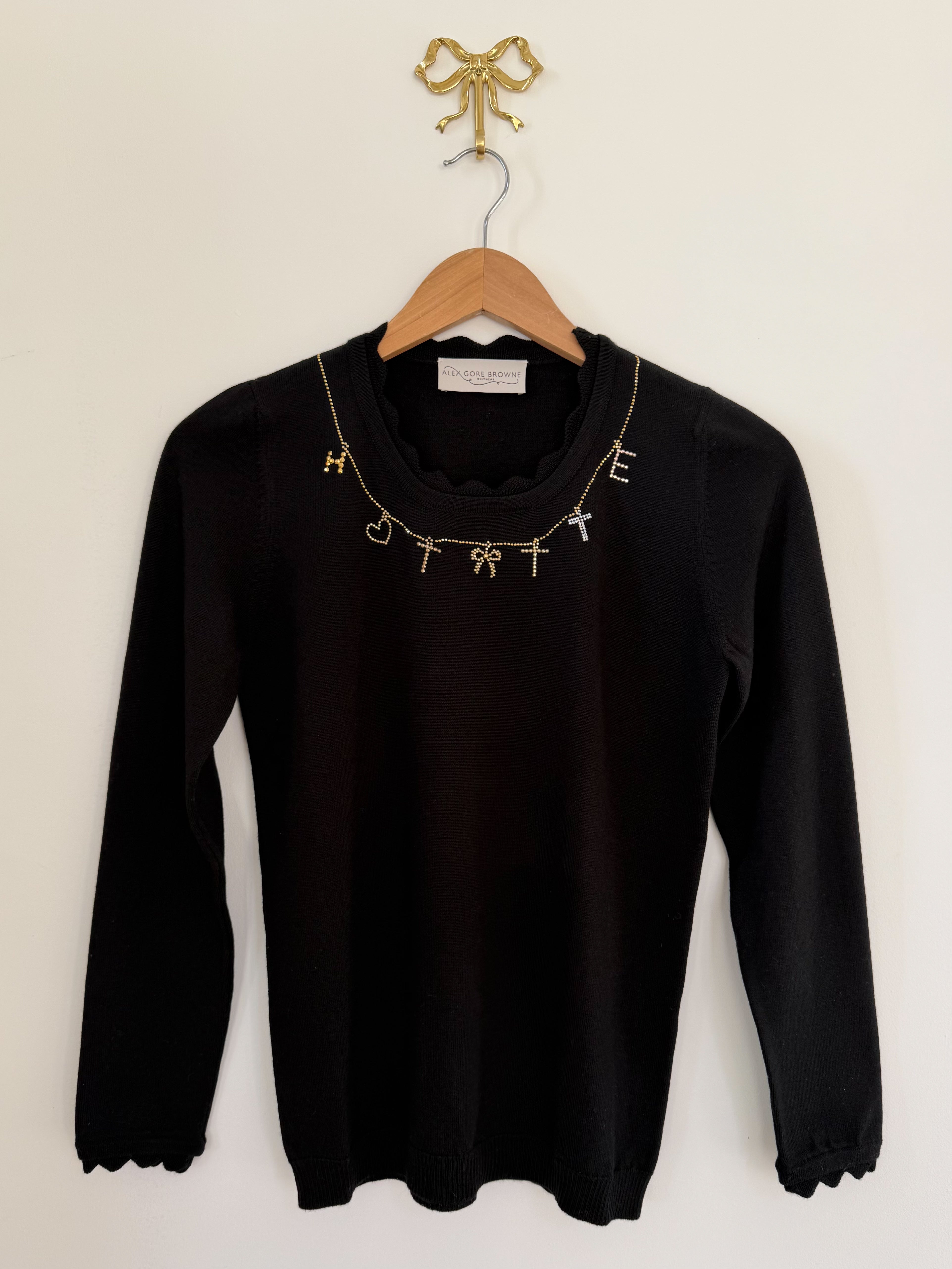 Customisable Charm sweater - black