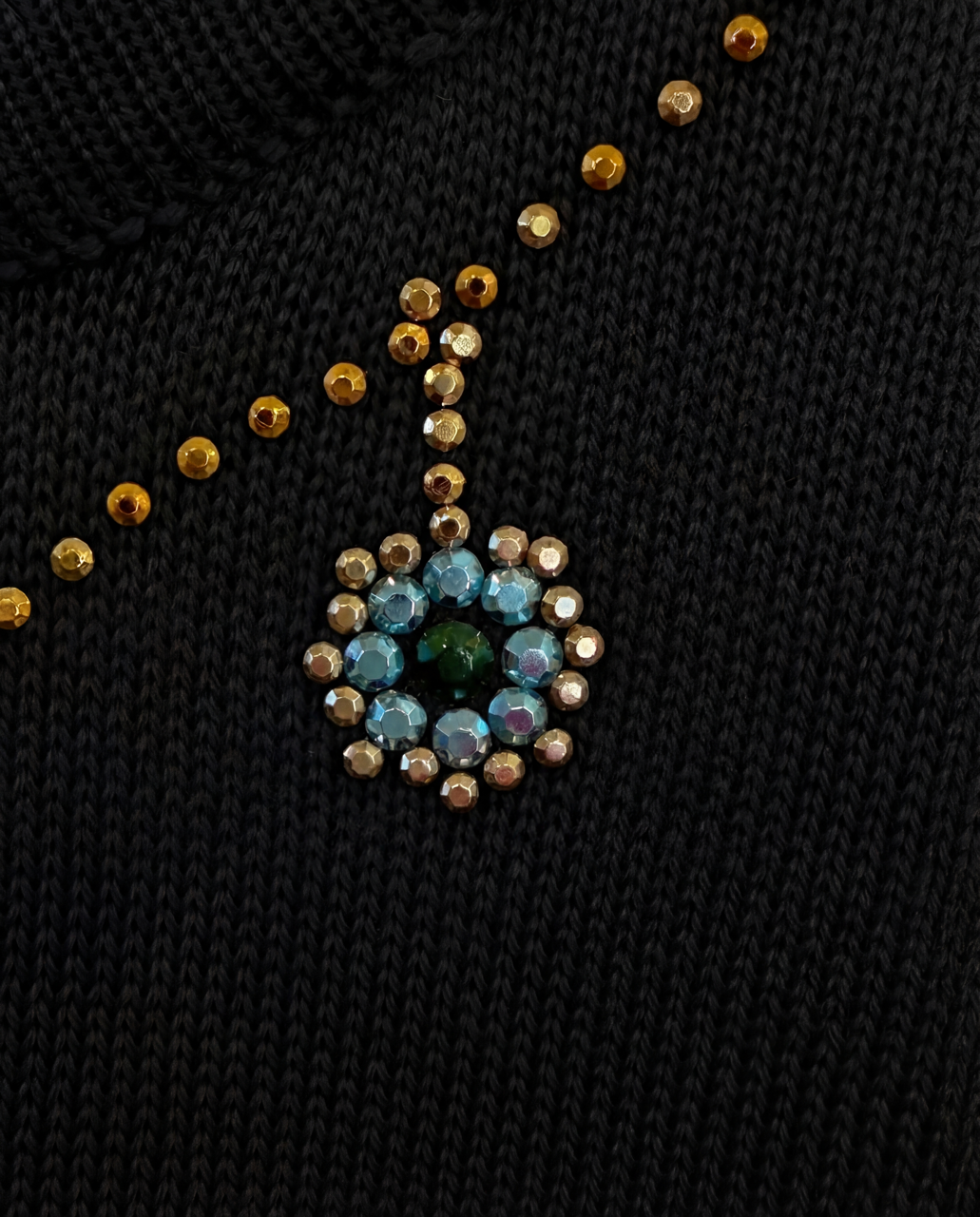 Customisable Charm sweater - black