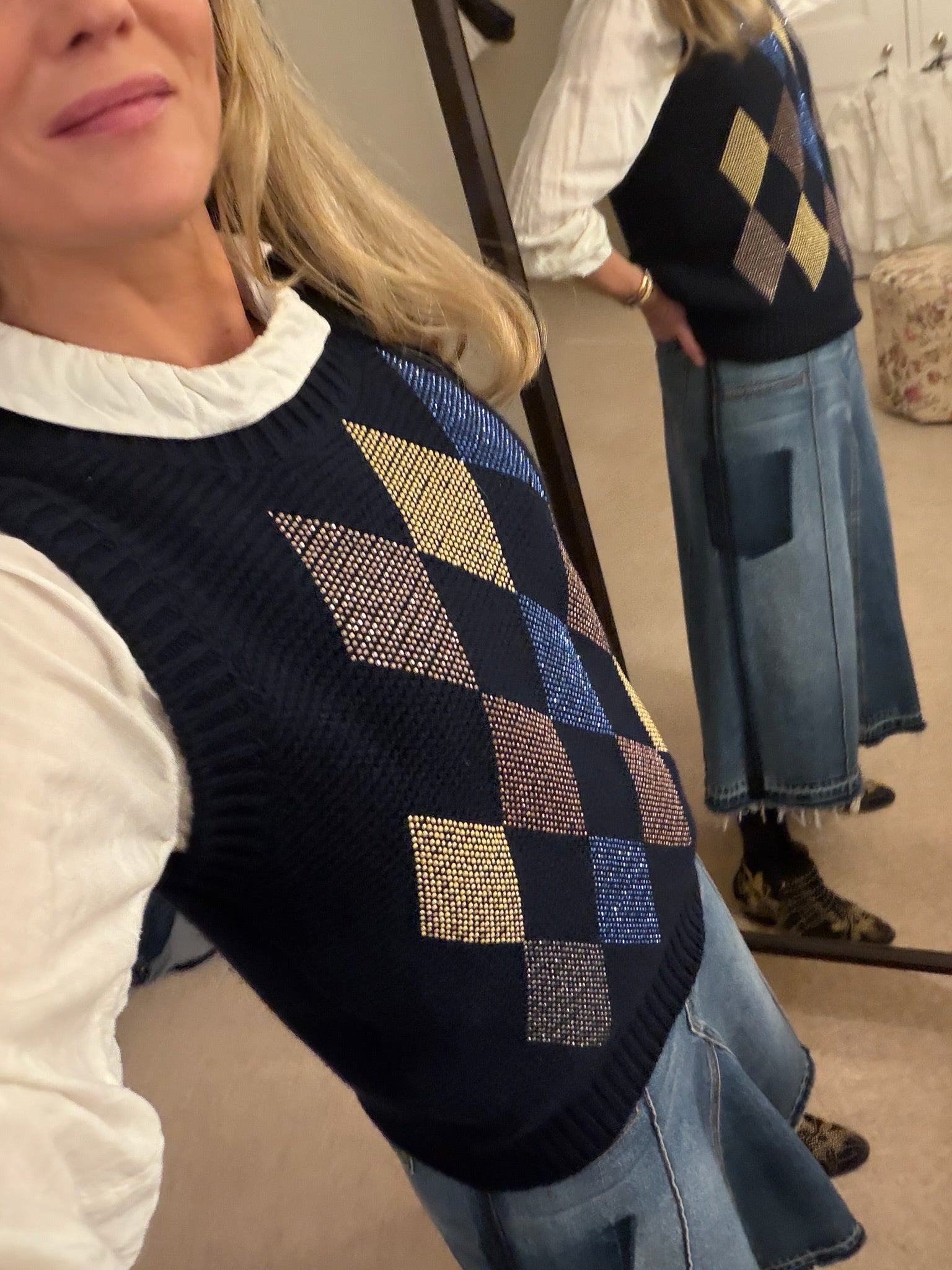 Harlequin Tank - Navy