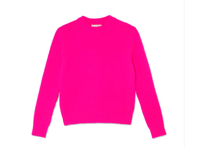 Purl Stitch Sweater - Hot Pink