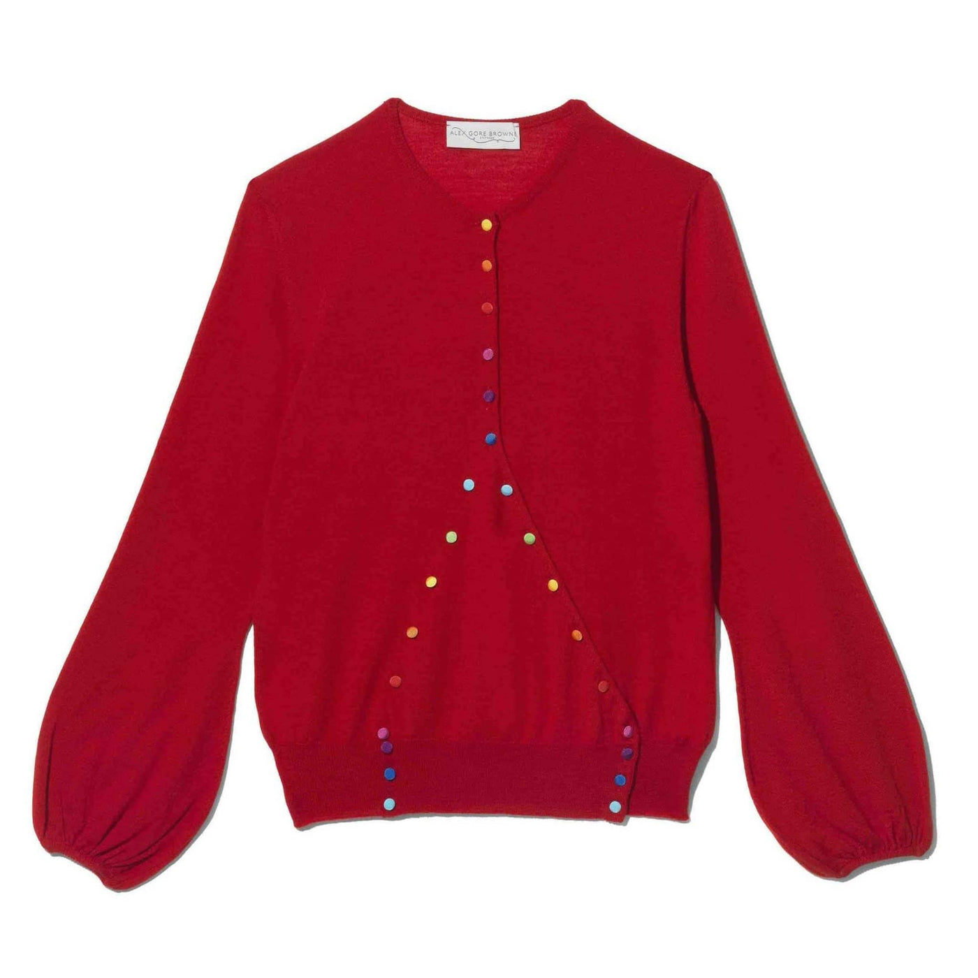 Red Rainbow Criss Cross sweater