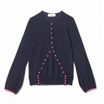 Navy Fluro Criss Cross Sweater