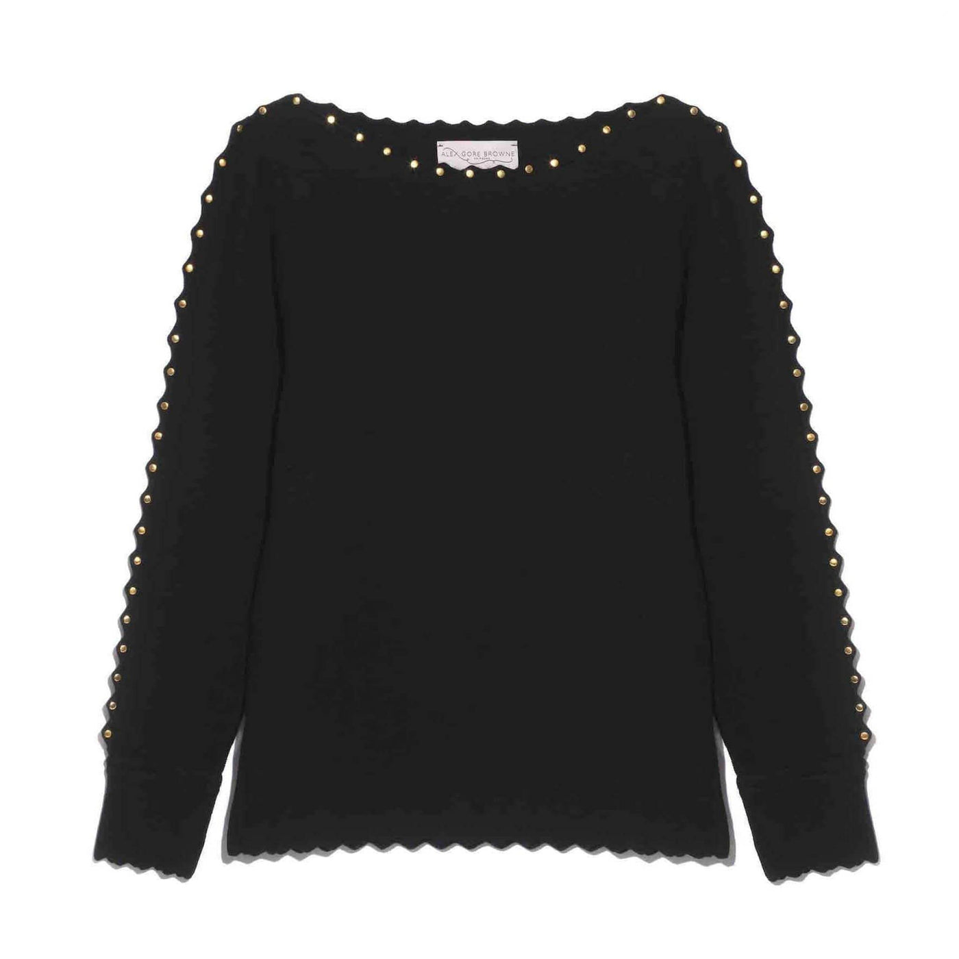 Black Stud Sleeve Savannah Sweater