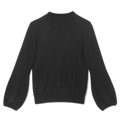 Black Criss Cross Button Sweater