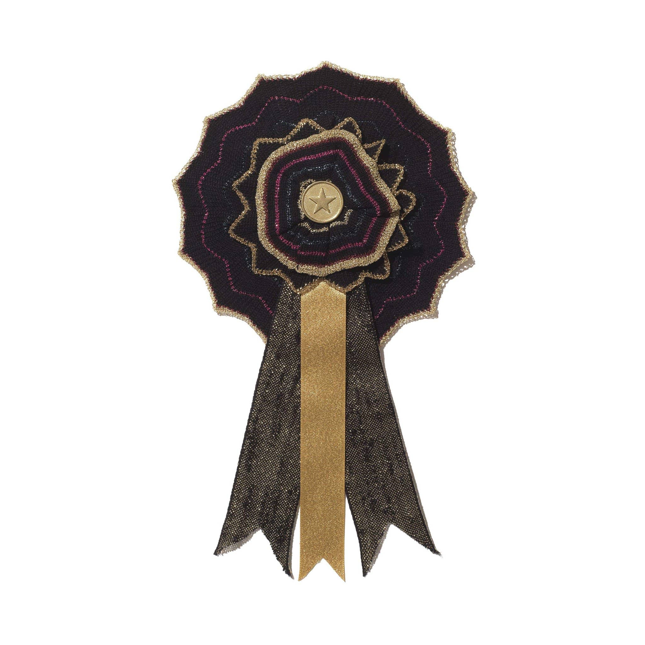 Black Knitted Rosette