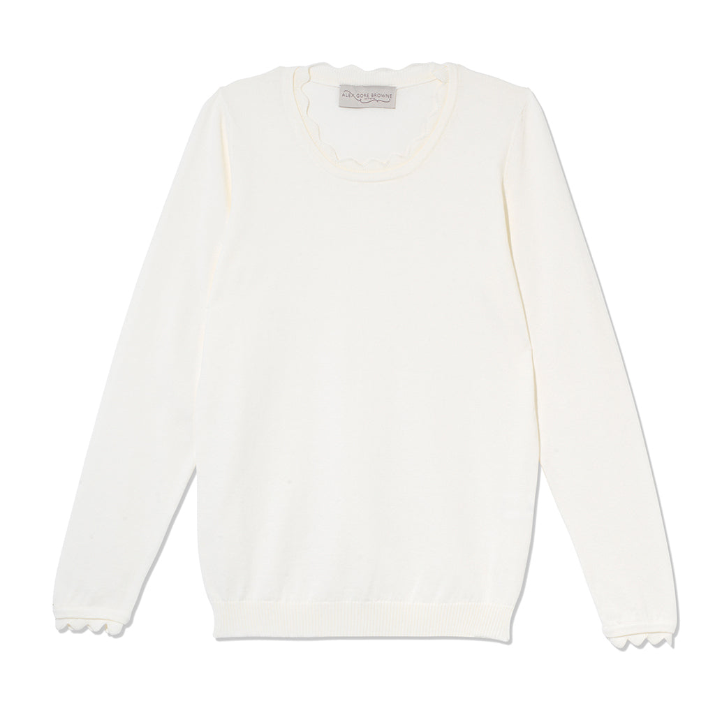 Cotton Basic Sweater - Marshmallow