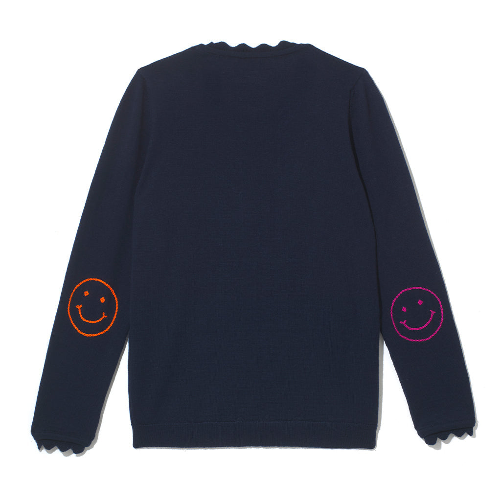 Elbow Patch Sweater - Navy