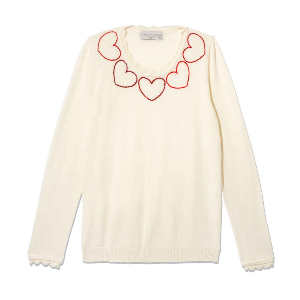 Heart Sweater - Buttermilk