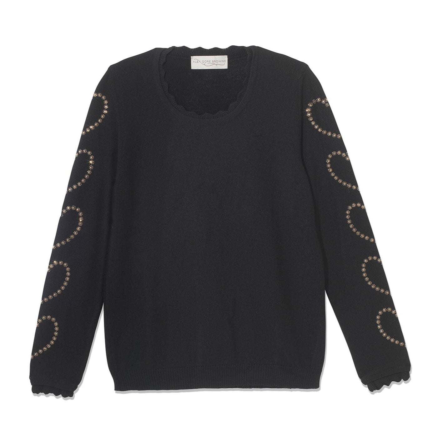 Heart Sleeve Sweater - Black