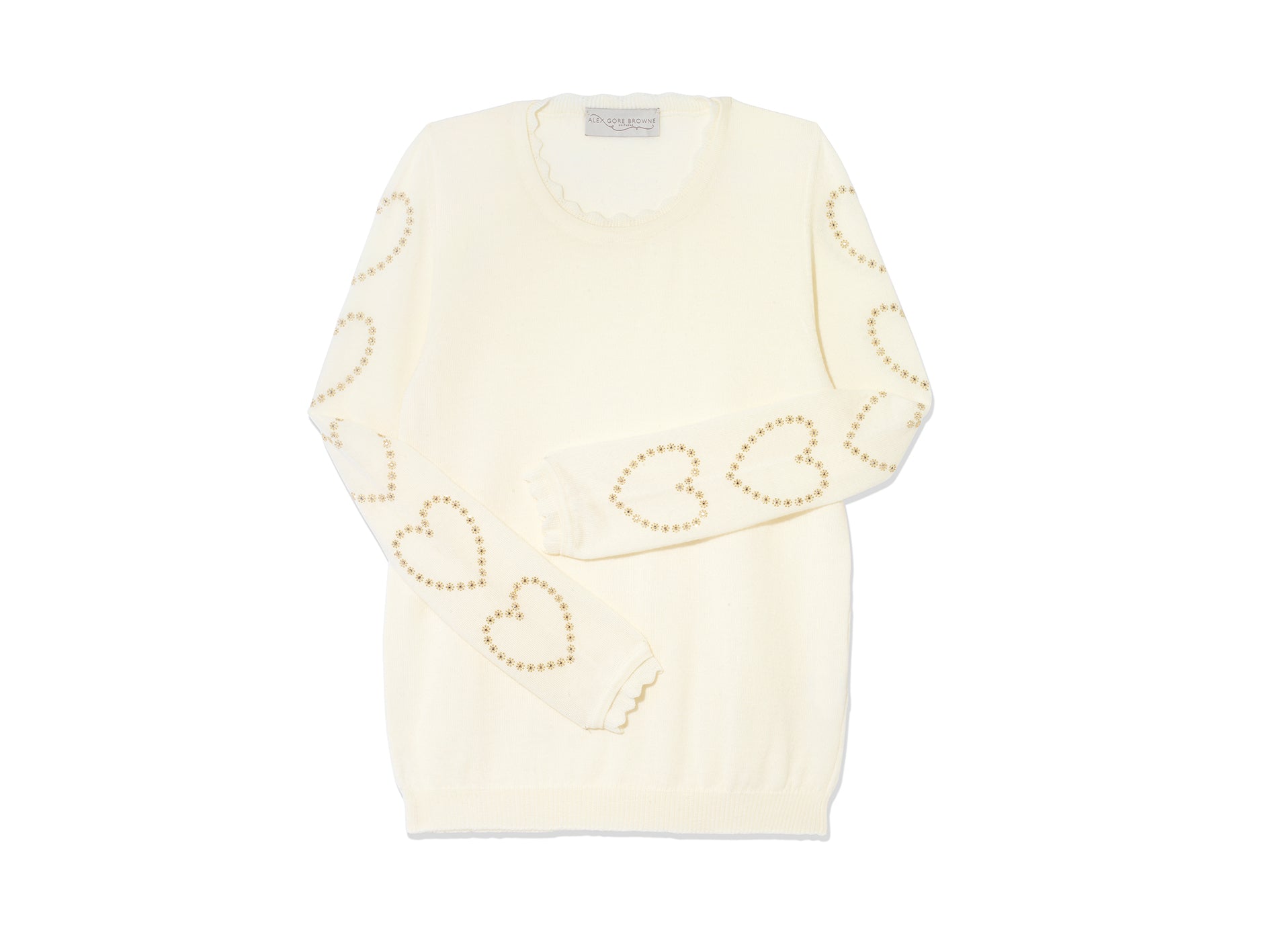 Heart Sleeve Sweater - Buttermilk