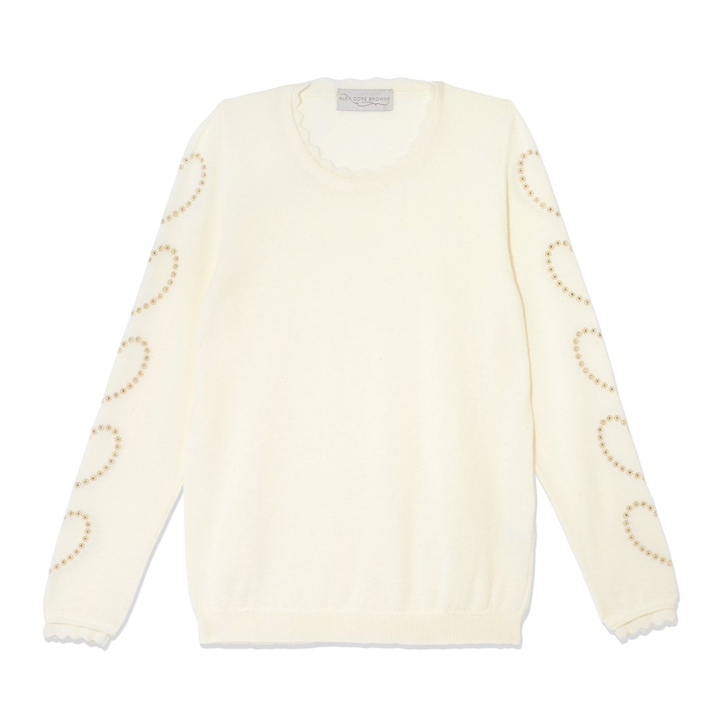 Heart Sleeve Sweater - Buttermilk