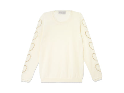 Heart Sleeve Sweater - Buttermilk