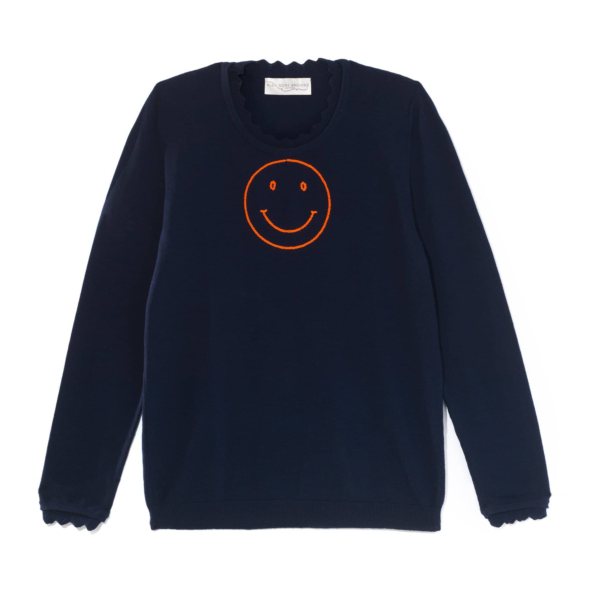 Navy Happy Sweater