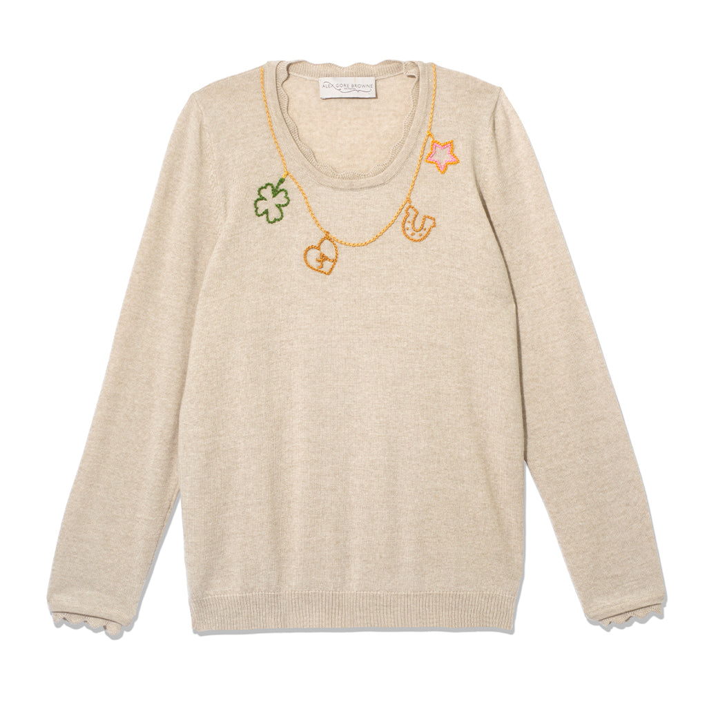 Lucky Charm Sweater - Beige