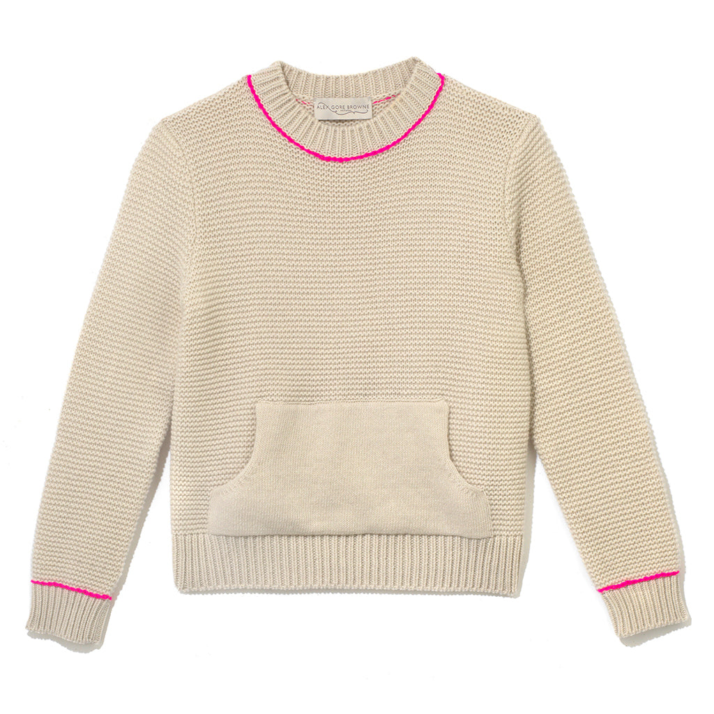 Sporty Saturday Sweater - Palest Pebble