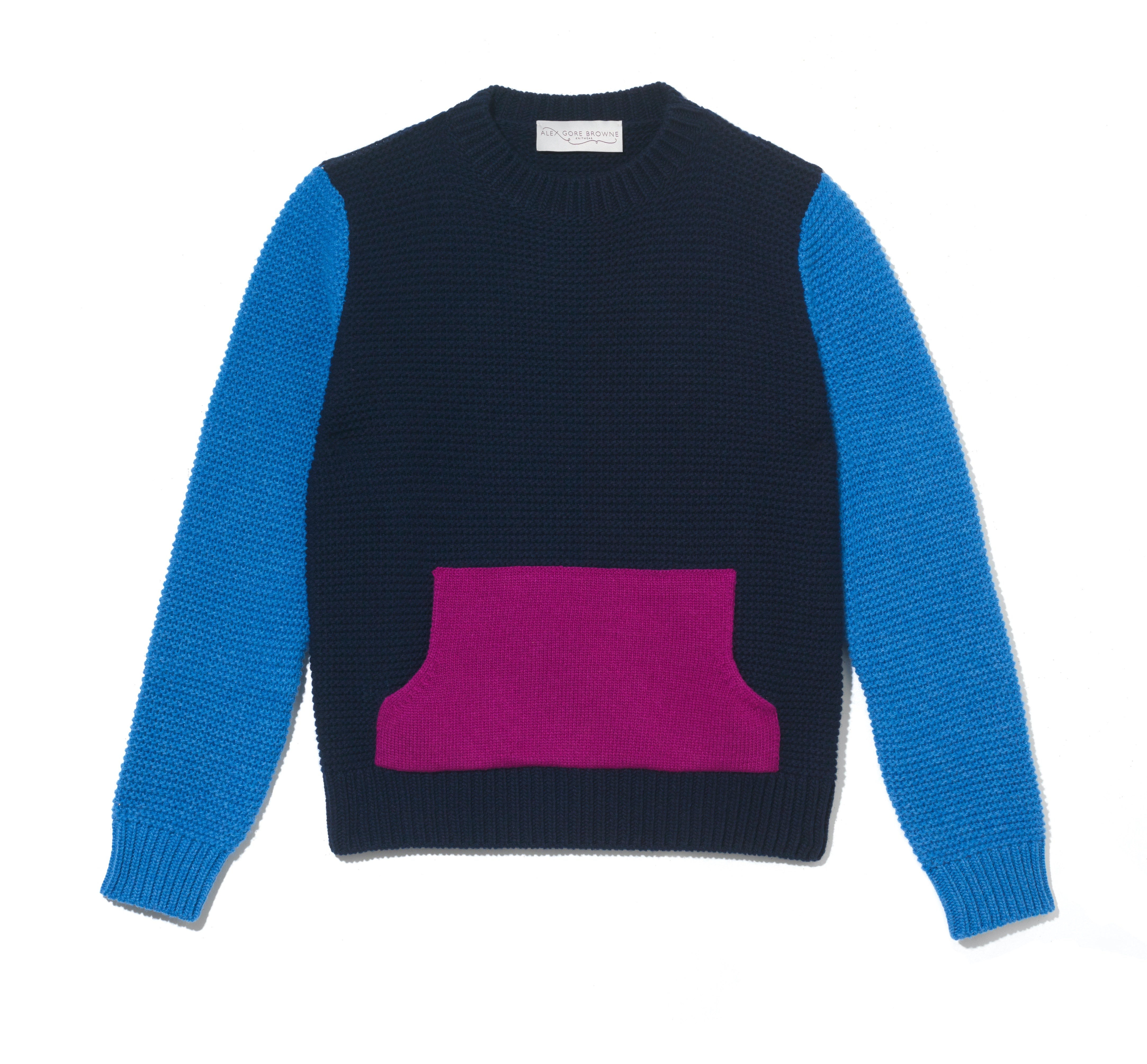 Saturday Sweater - Navy/Cornflower/Cerise