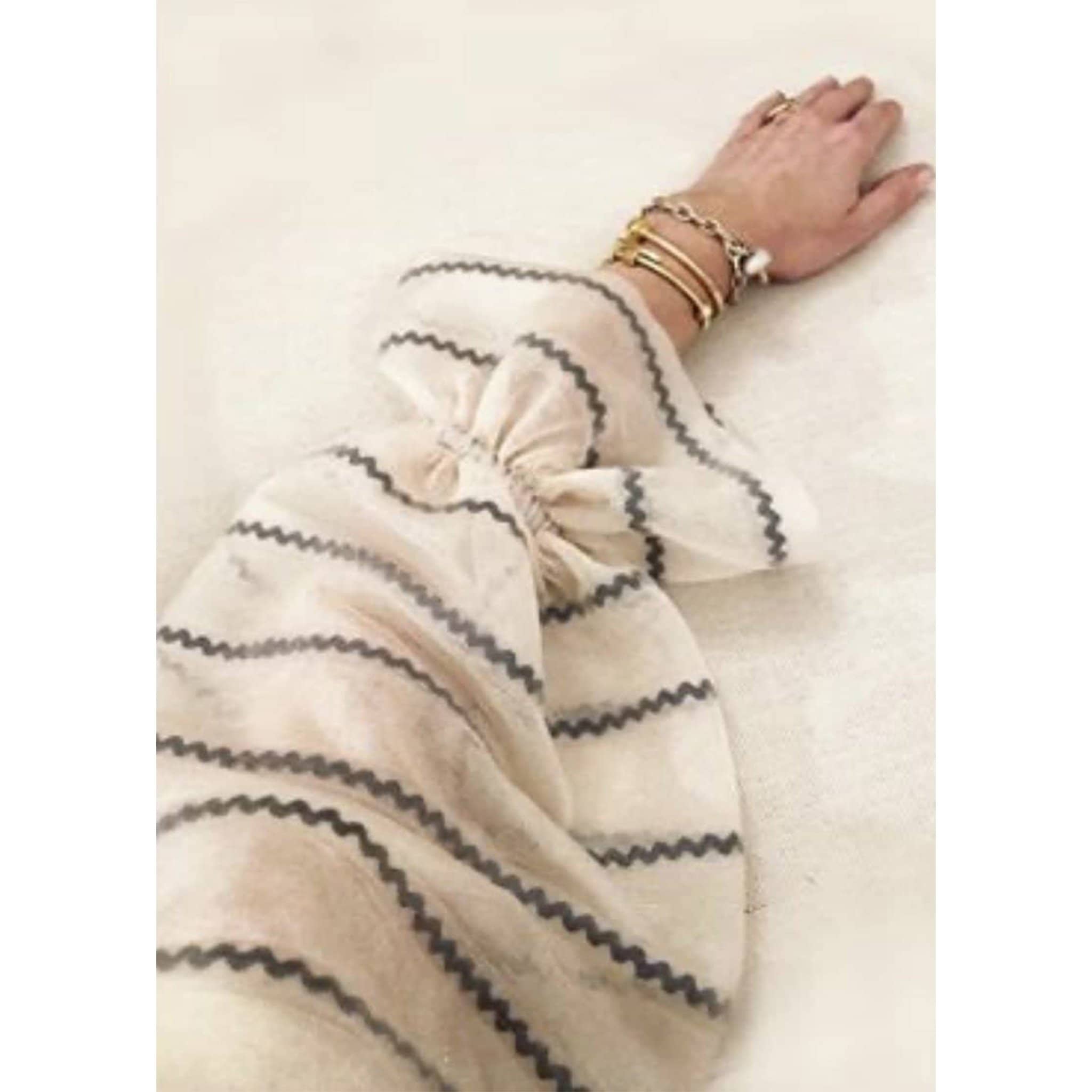 Beige Carousel Sweater - Ric Rac Ribbon stripe