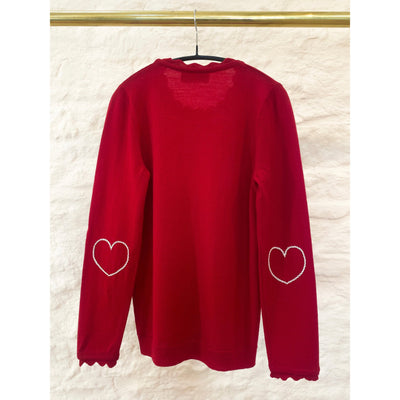 Heart Elbow Patch Sweater