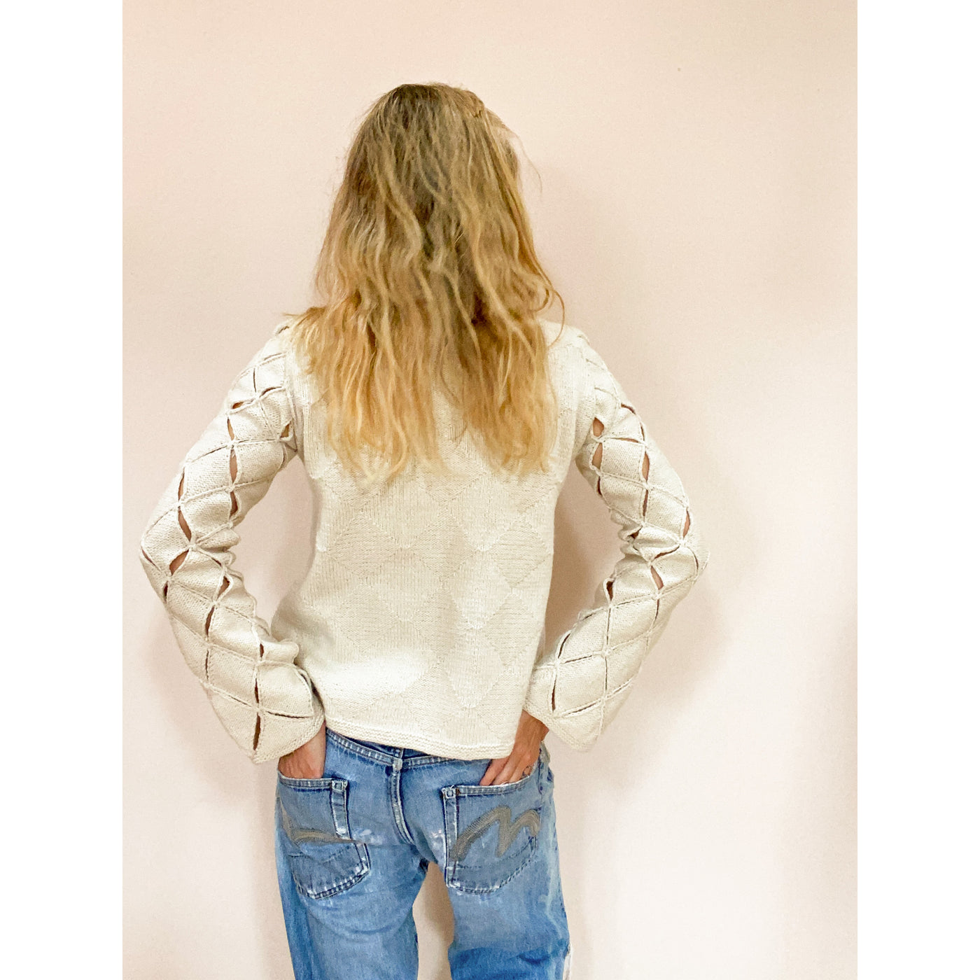 Harlequin Hand Knit - Oatmeal