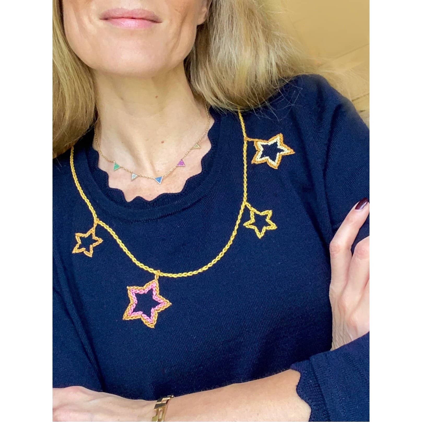 Lucky Stars Sweater - Navy