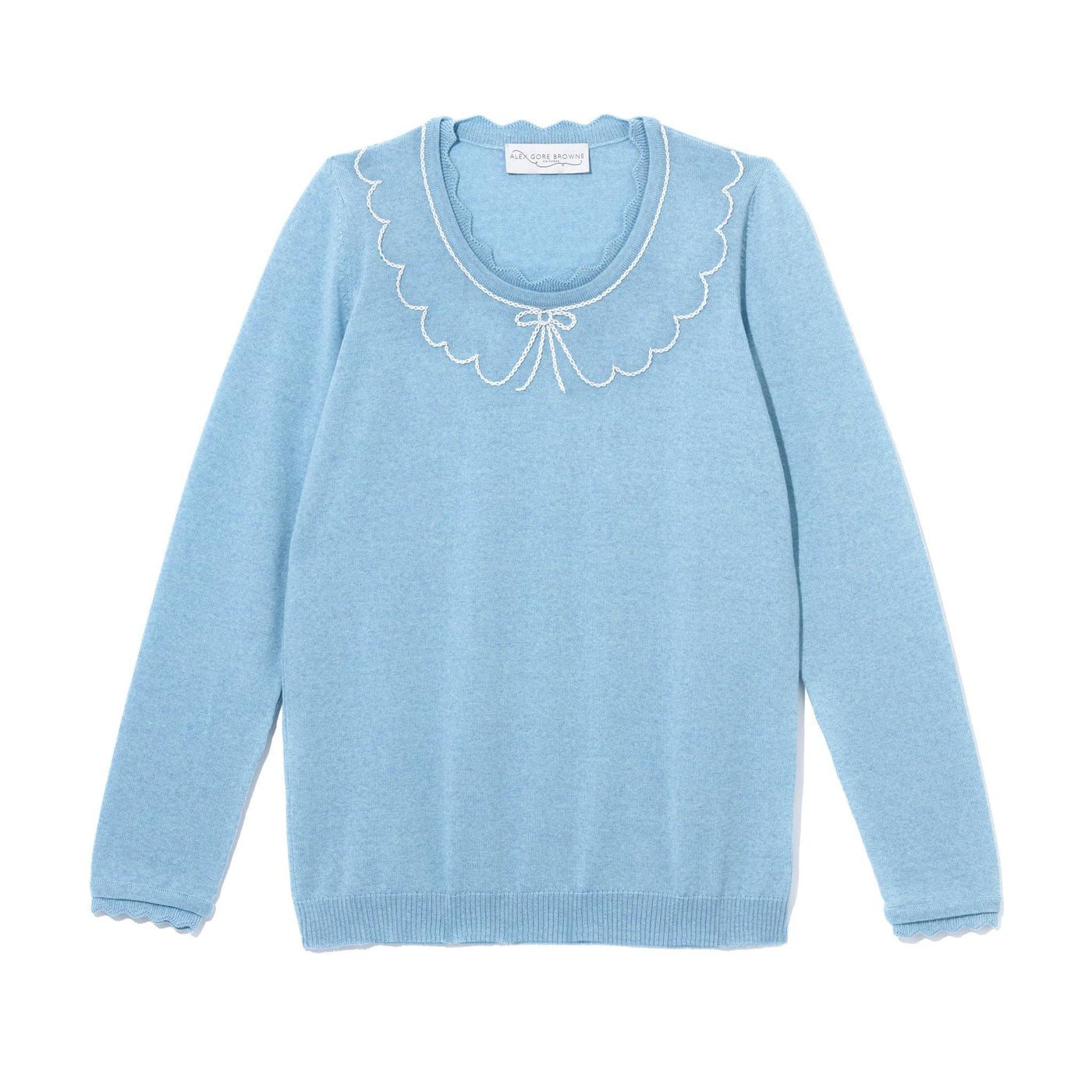 Peter Pan Collar Sweater - Light Blue